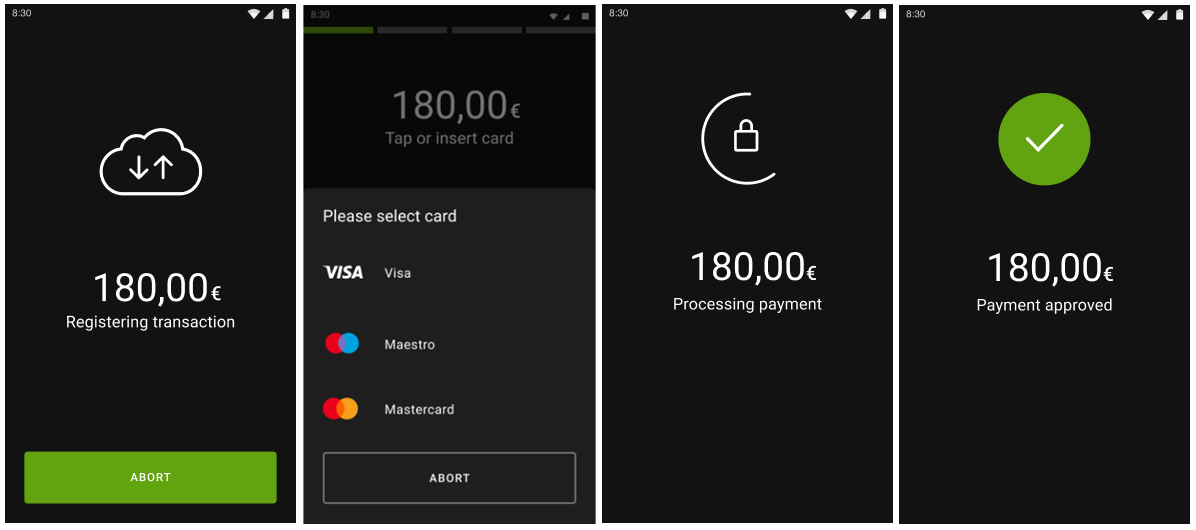 Dark Mode payment flow image